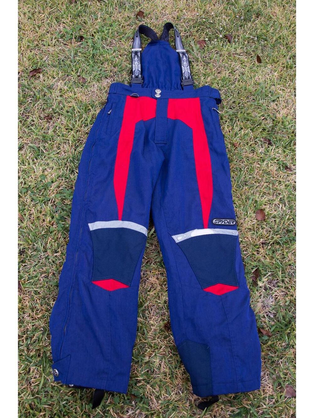 Kids /  Boys Spyder XT US SKI TEAM Red / Blue Snowboard Ski Bibs Coveralls Sz 20